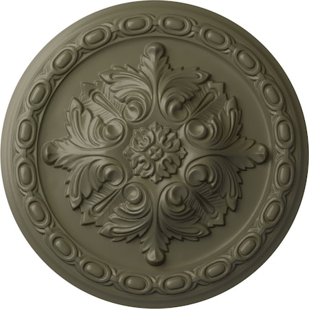Ekena Millwork Acanthus Ceiling Medallion, Hand-Painted Spartan Stone, 11 3/8"OD x 2"P CM11ACSSF